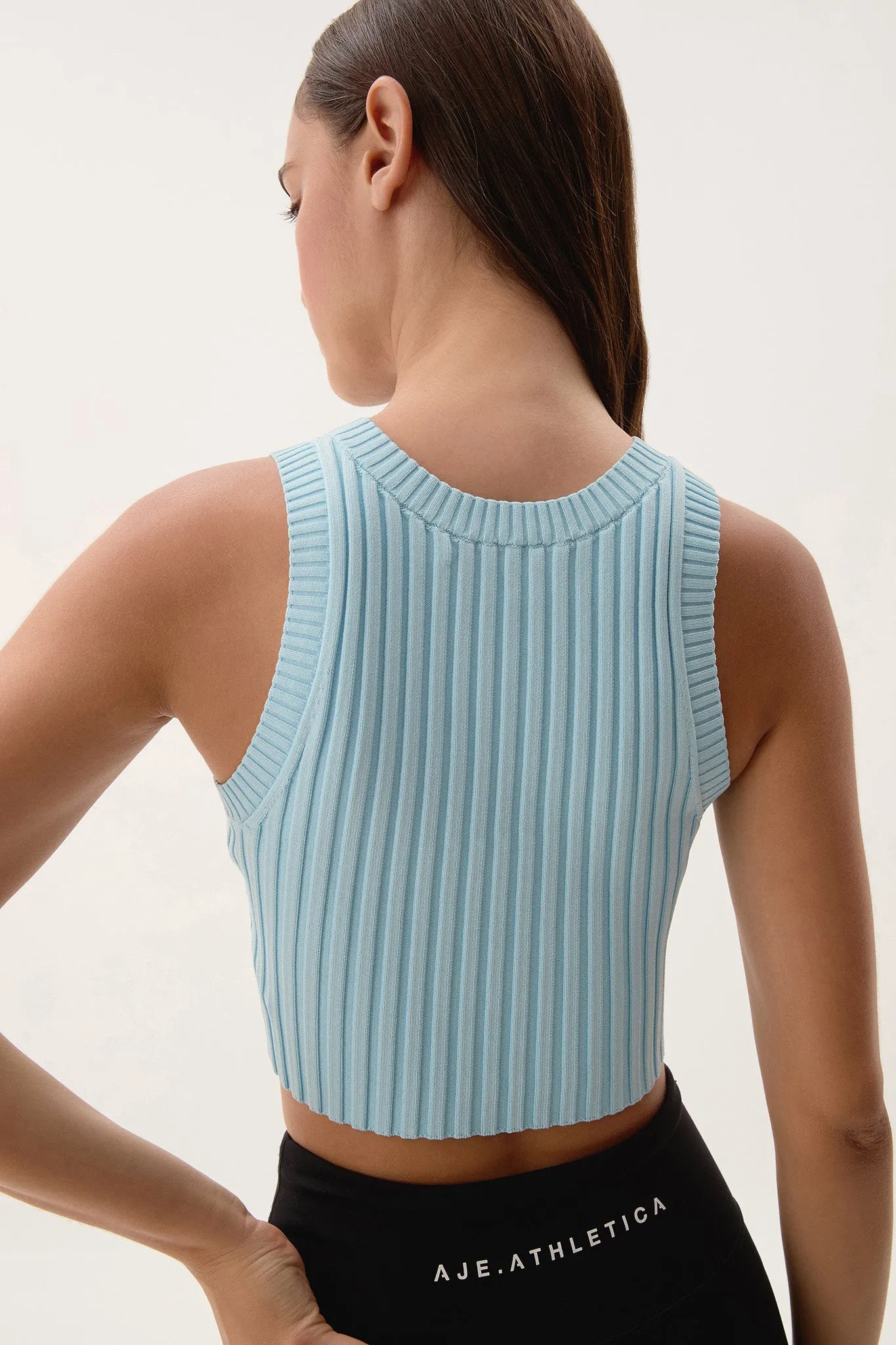 Cropped Knitted Logo Tank 135