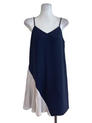 Dark Blue Pleated Mini Dress LB