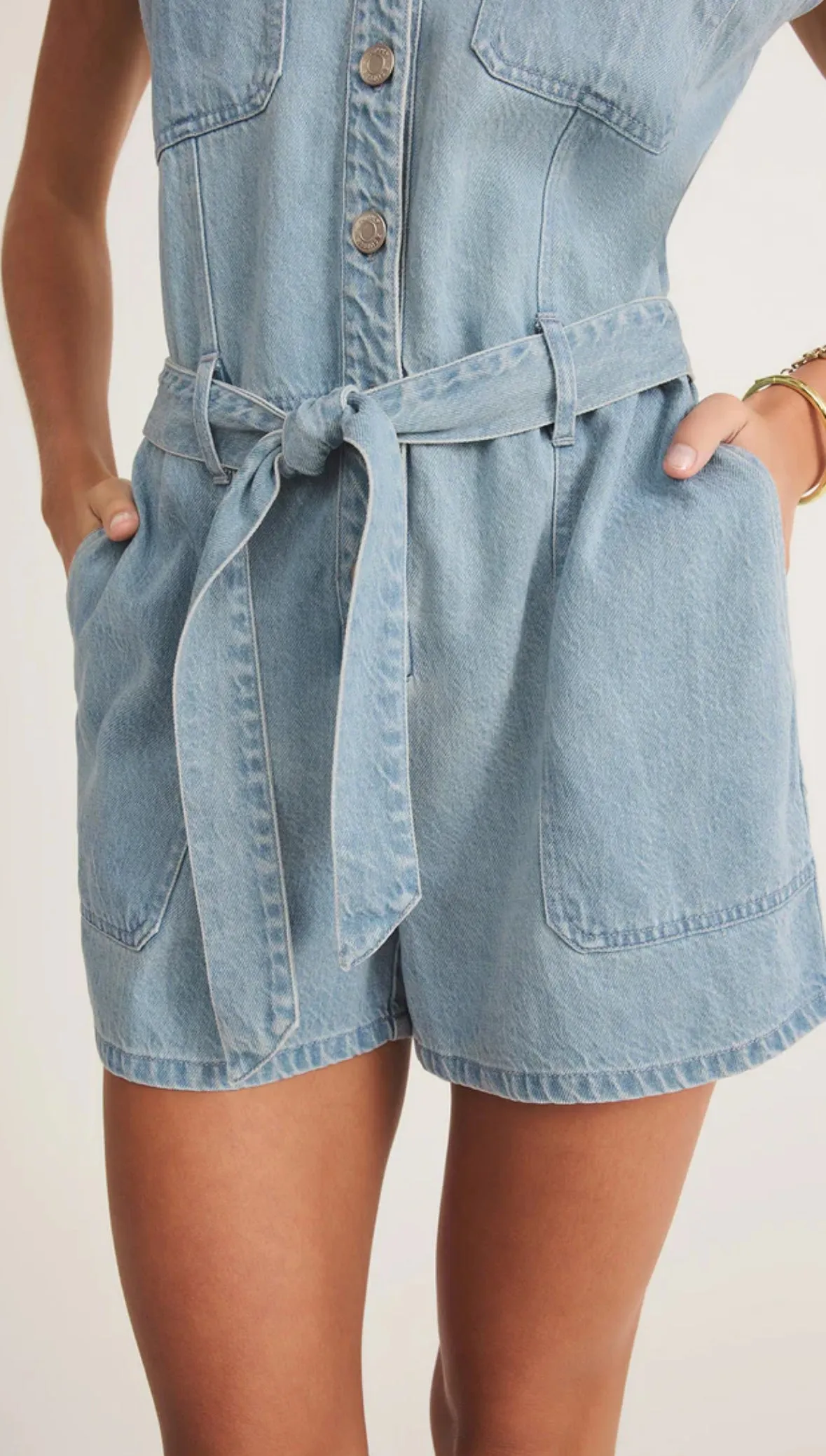 Denim Romper