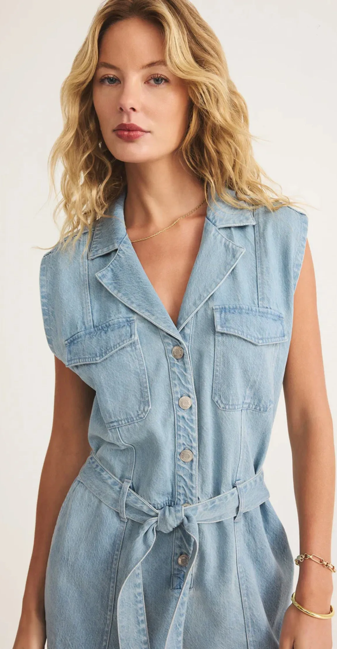 Denim Romper