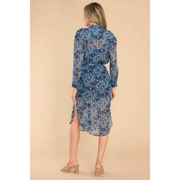 Devin Dress Blue Geo