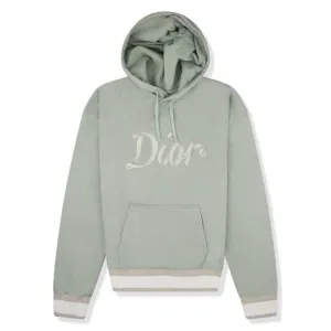 DIOR embroidered 47 ribbon hoodie green