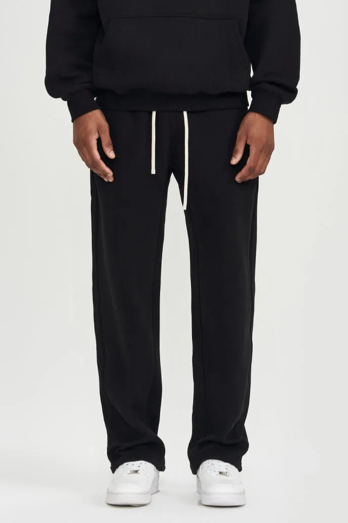Draxford | Mens Straight Leg Joggers – Relaxed Fit Open Hem Sweatpants for Everyday Comfort & Urban Core Streetwear