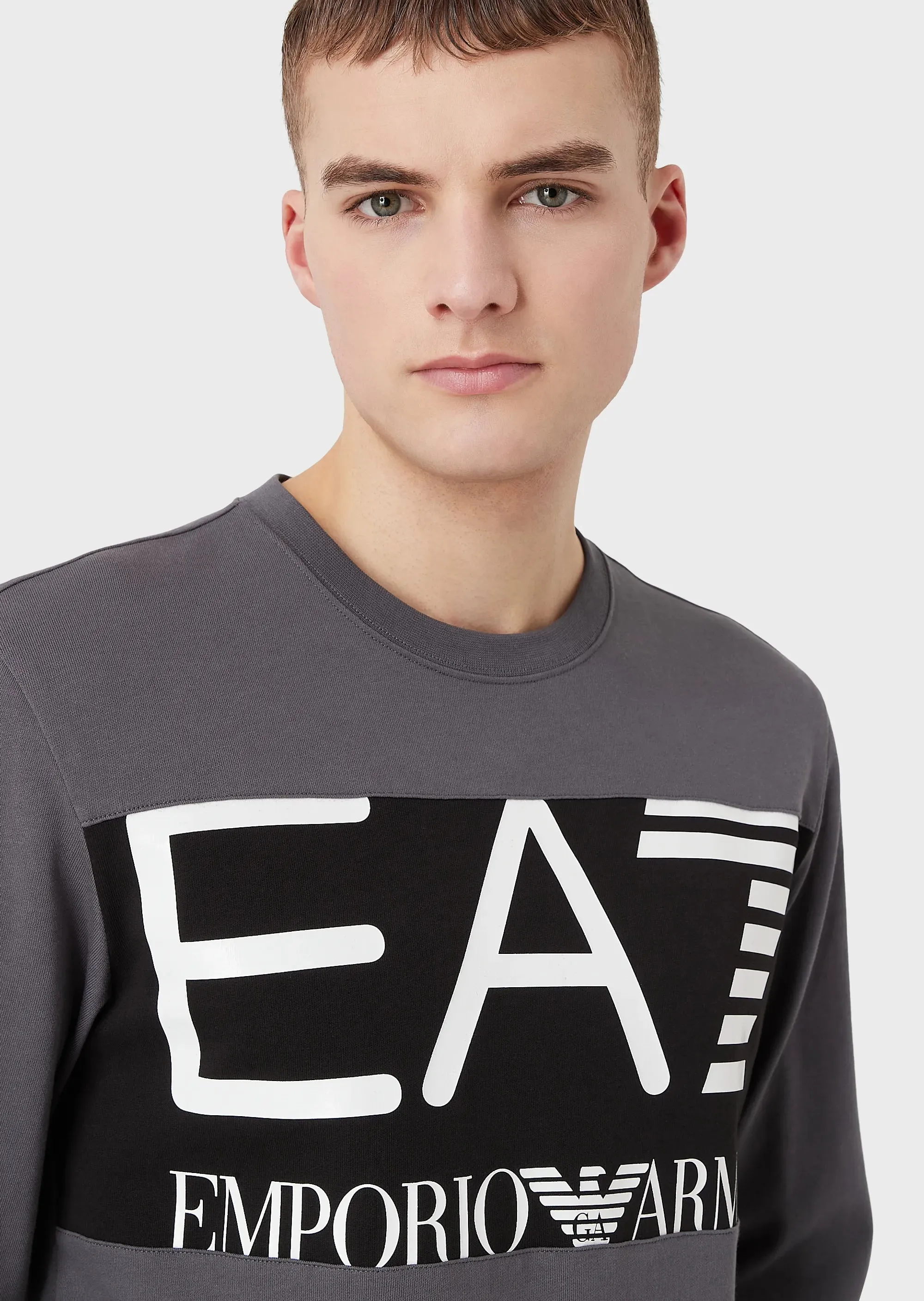 EA7 Emporio Armani 6LPM51 Logo Sweatshirt Iron Gate