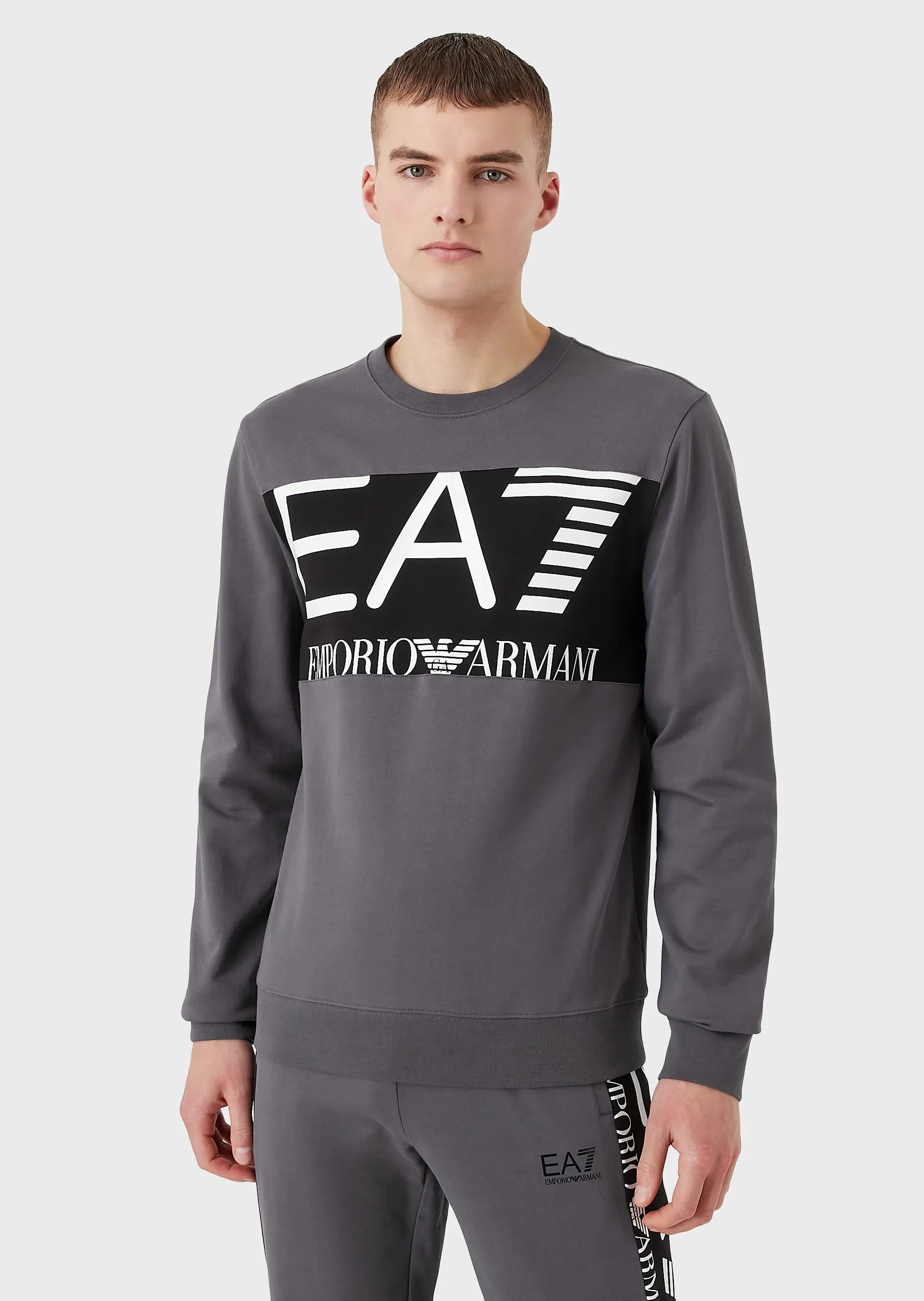 EA7 Emporio Armani 6LPM51 Logo Sweatshirt Iron Gate