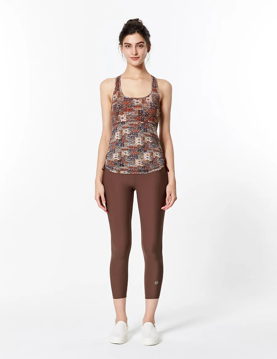 easyoga LA-VEDA Drawstring Racer Tank - FB9 Antique Rug