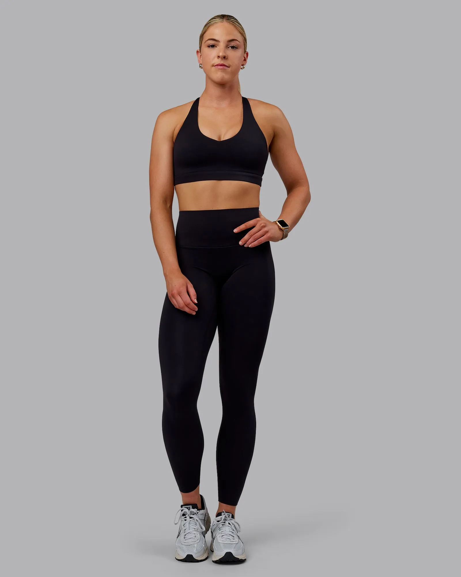 Elixir Bonded Waistband Full Length Leggings - Black