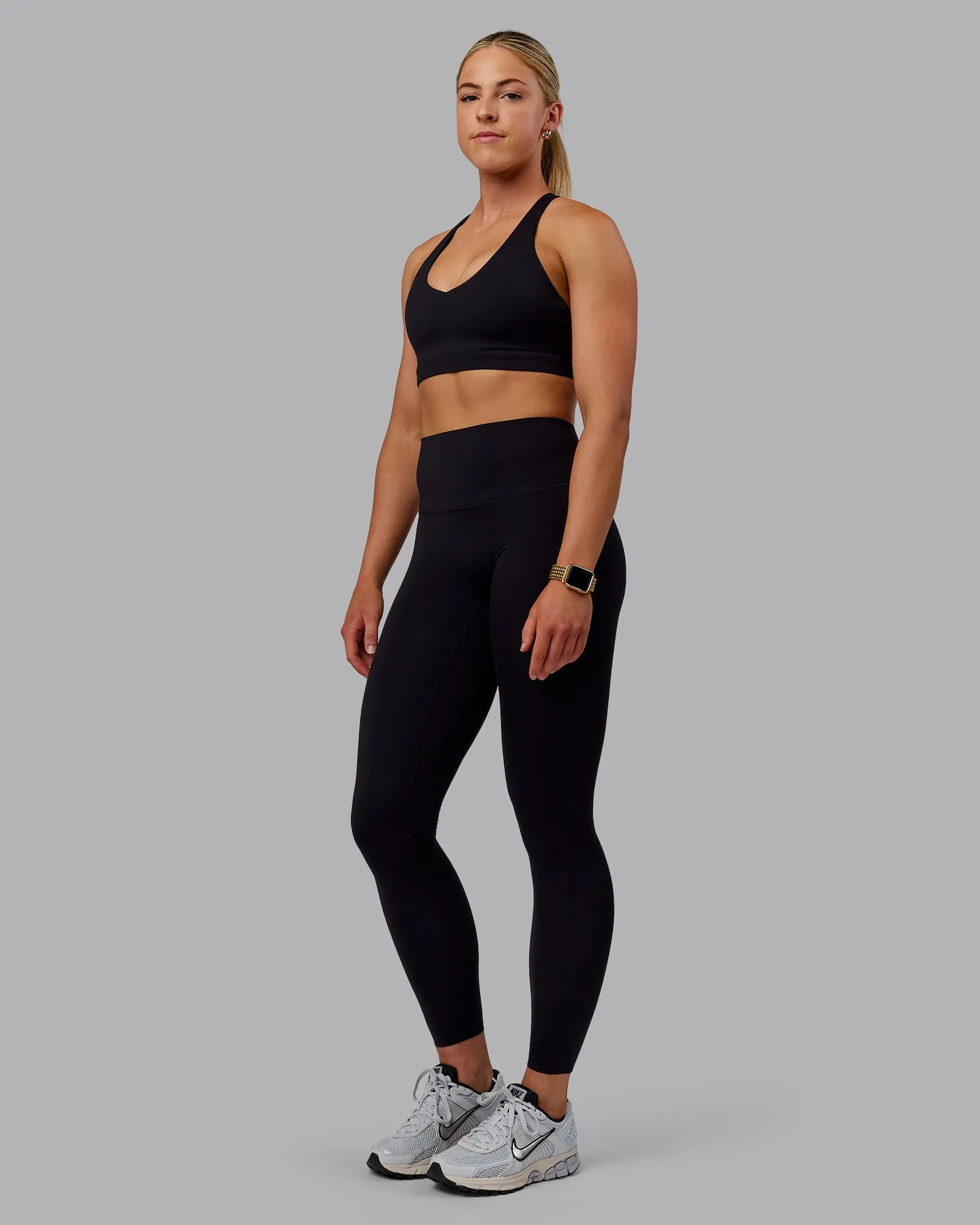 Elixir Bonded Waistband Full Length Leggings - Black