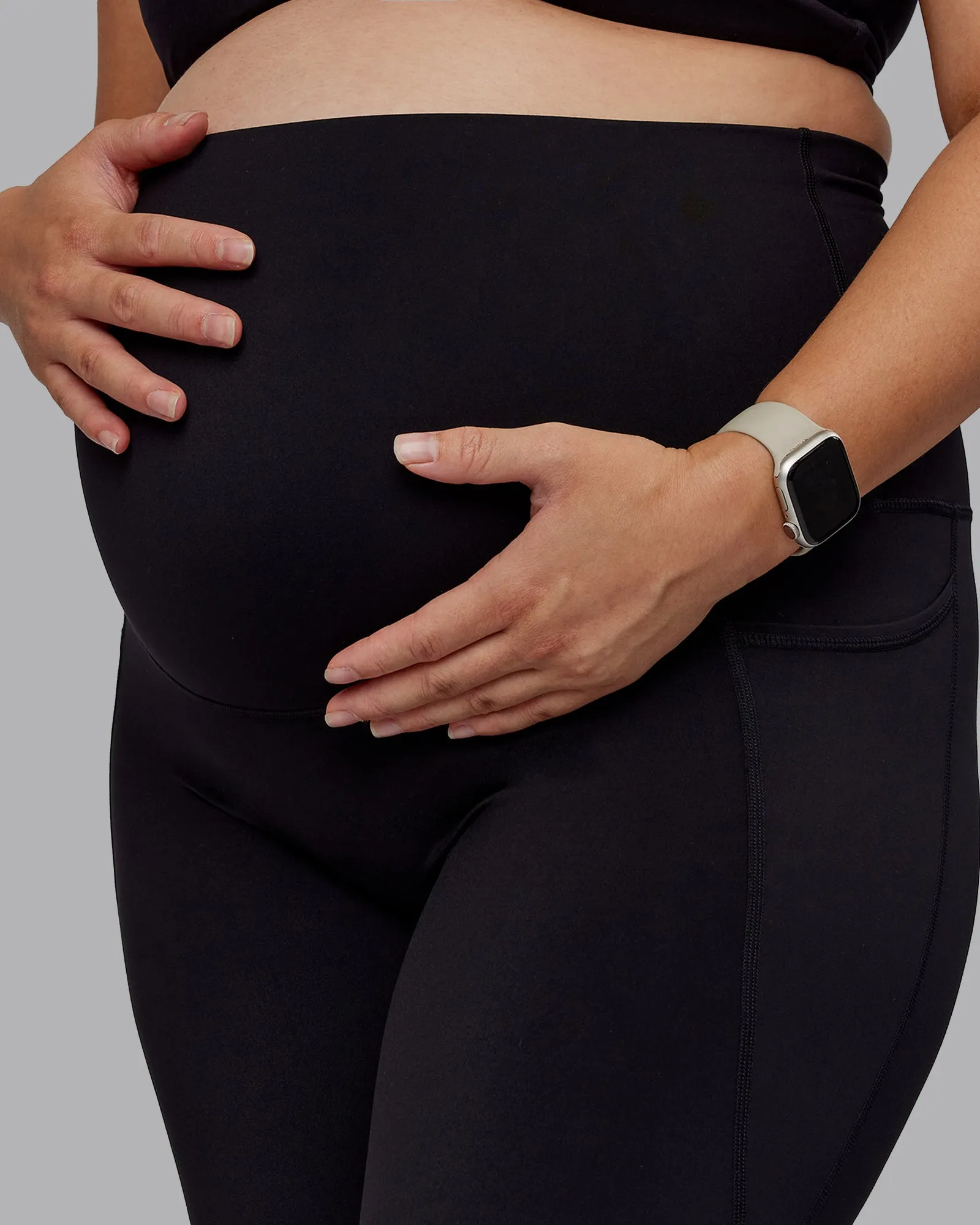 Elixir Maternity Full Length Tights With Pockets - Black