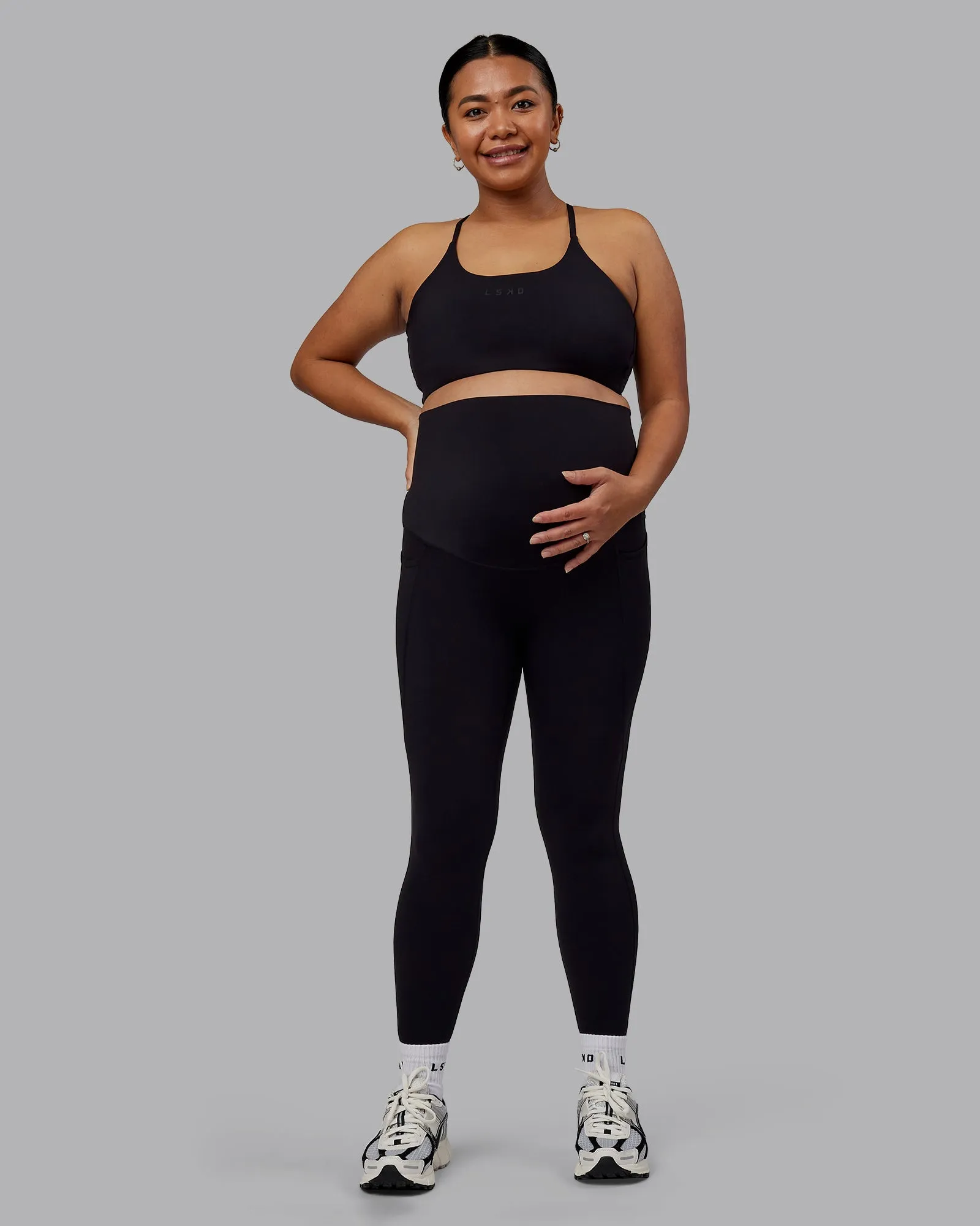 Elixir Maternity Full Length Tights With Pockets - Black