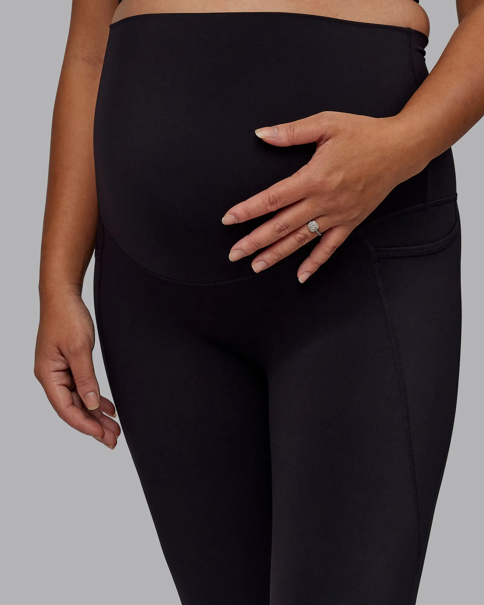 Elixir Maternity Full Length Tights With Pockets - Black