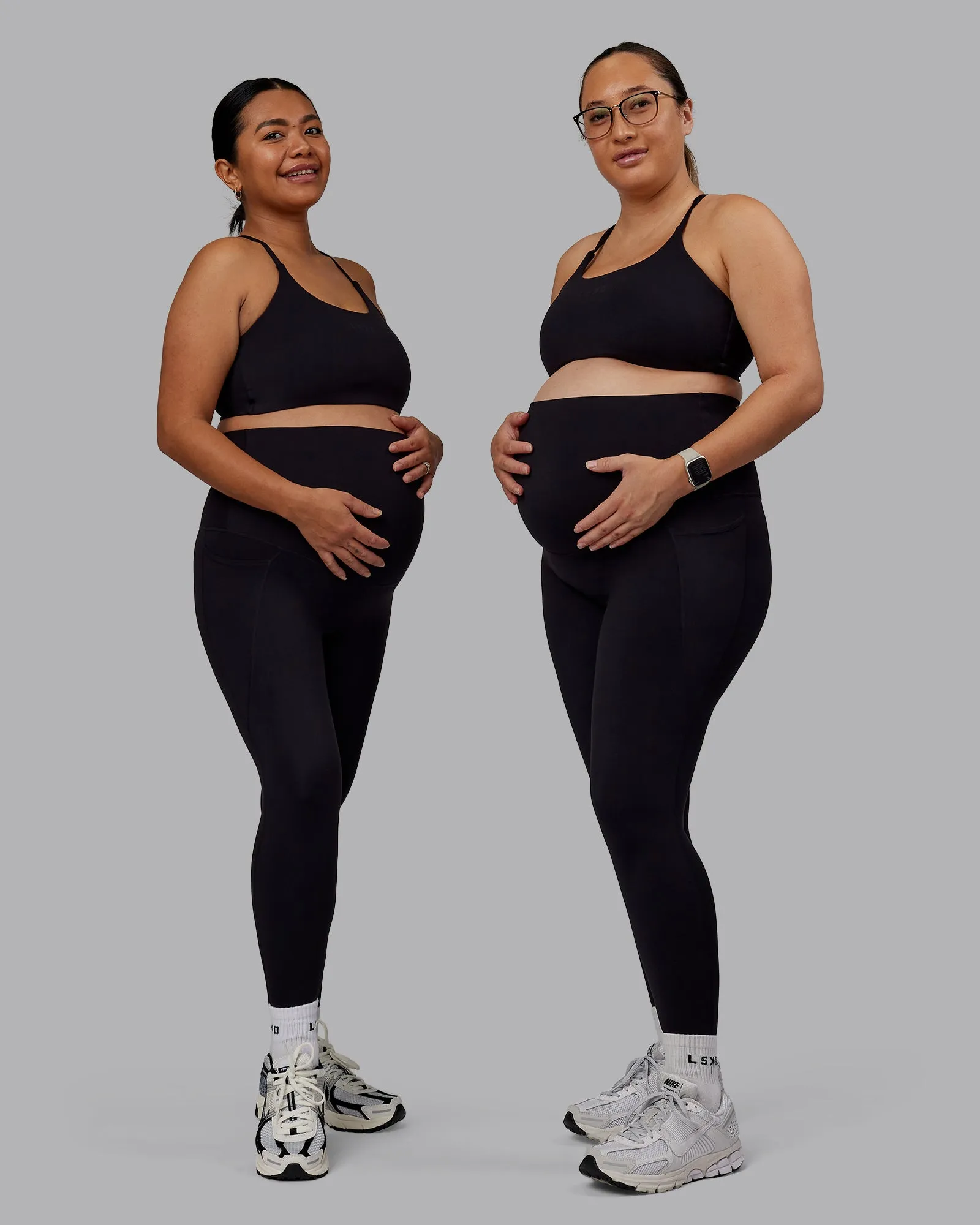 Elixir Maternity Full Length Tights With Pockets - Black
