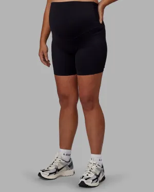 Elixir Maternity Mid Short Tights With Pockets - Black