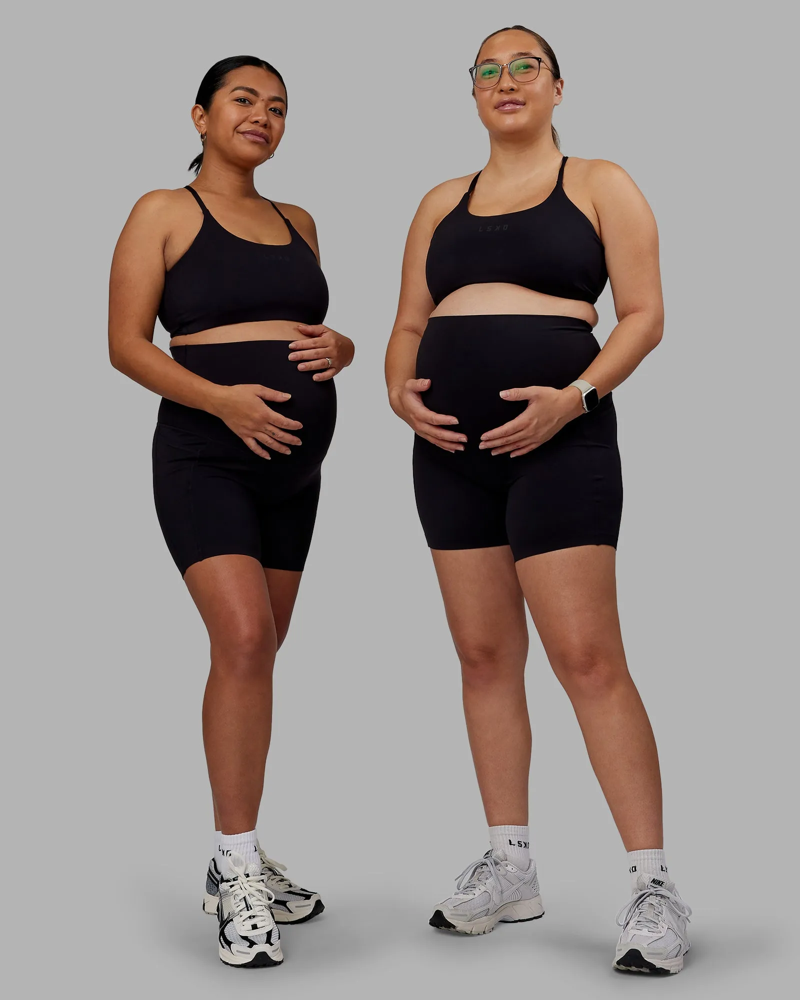 Elixir Maternity Mid Short Tights With Pockets - Black