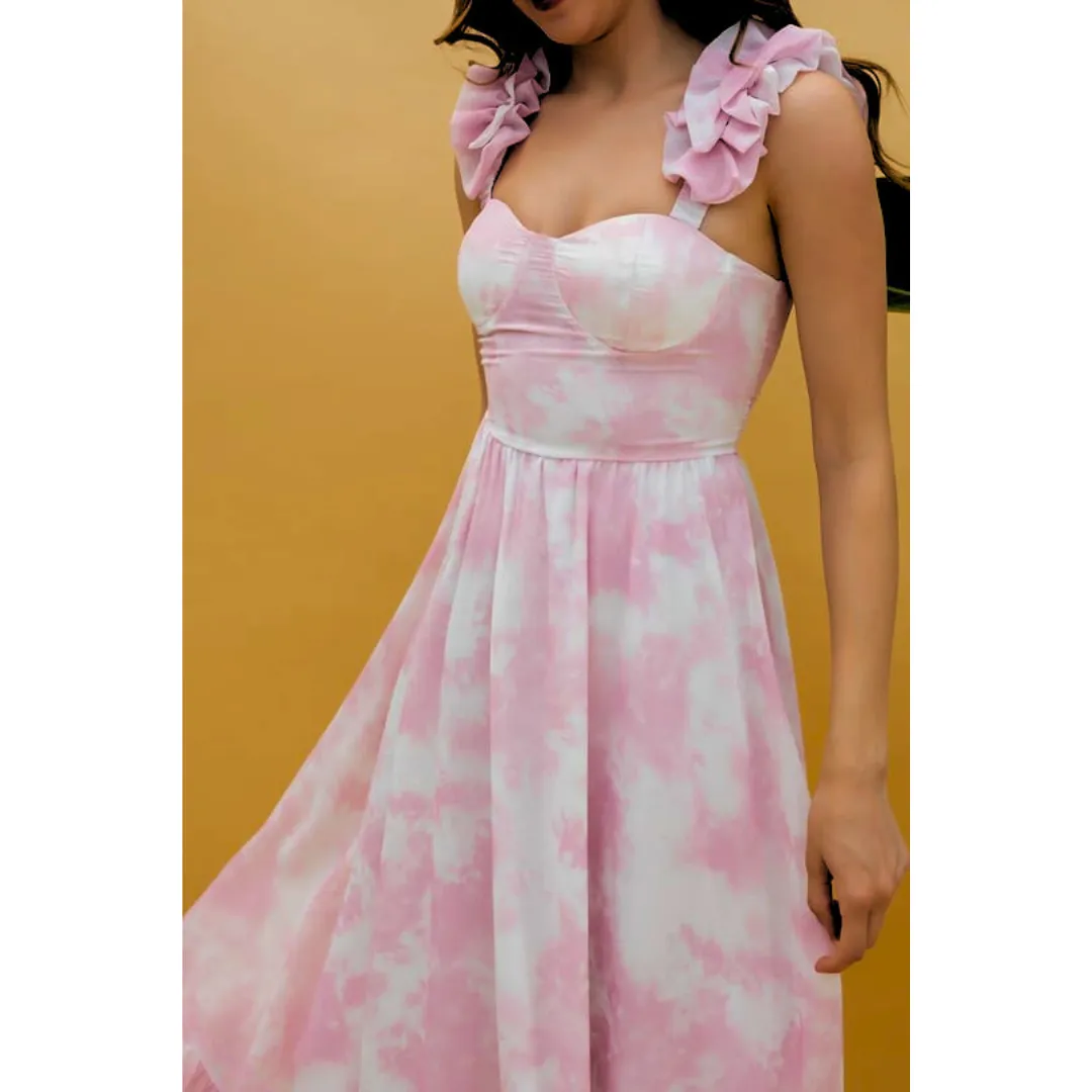 Elizabeth | Ruffled Midi Dress