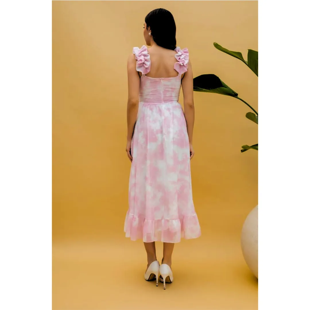 Elizabeth | Ruffled Midi Dress