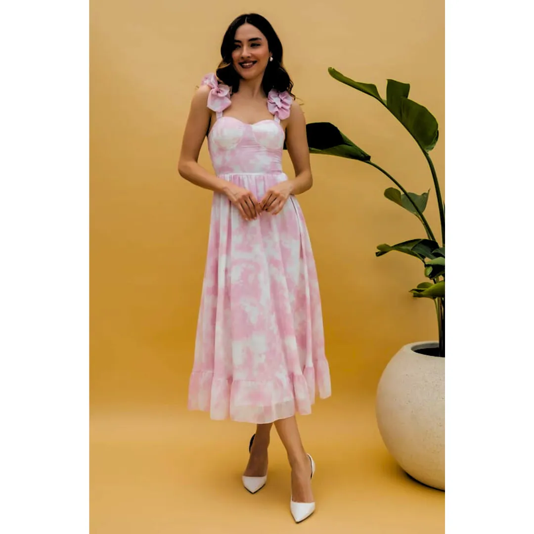 Elizabeth | Ruffled Midi Dress