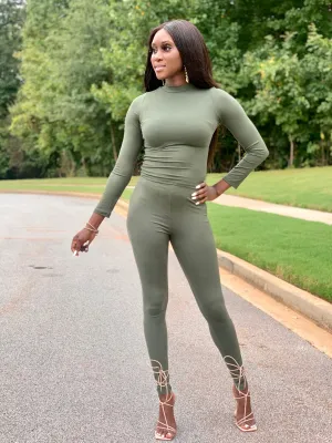 Ella Leggings Set | Olive