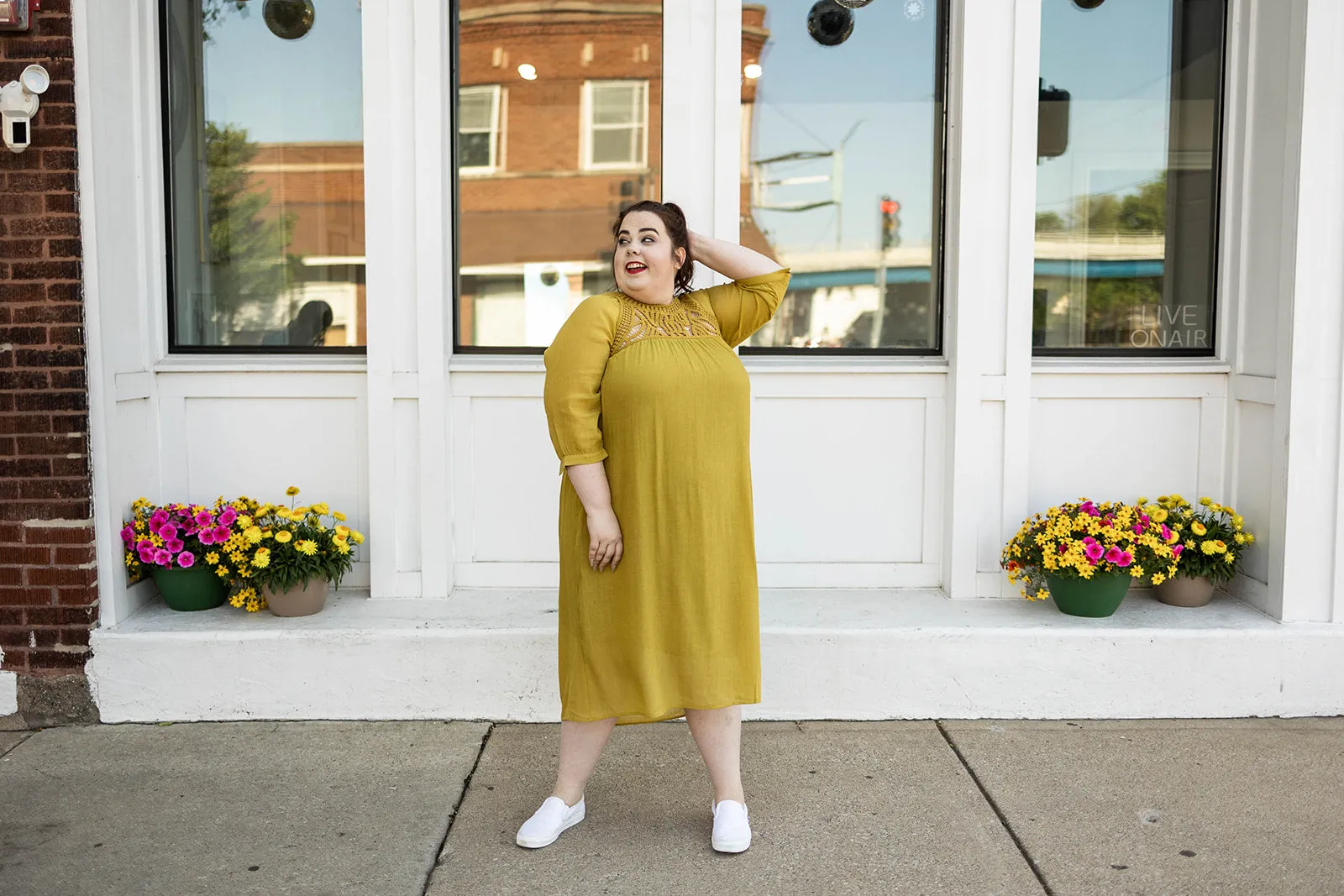 evangeline dress in yellow