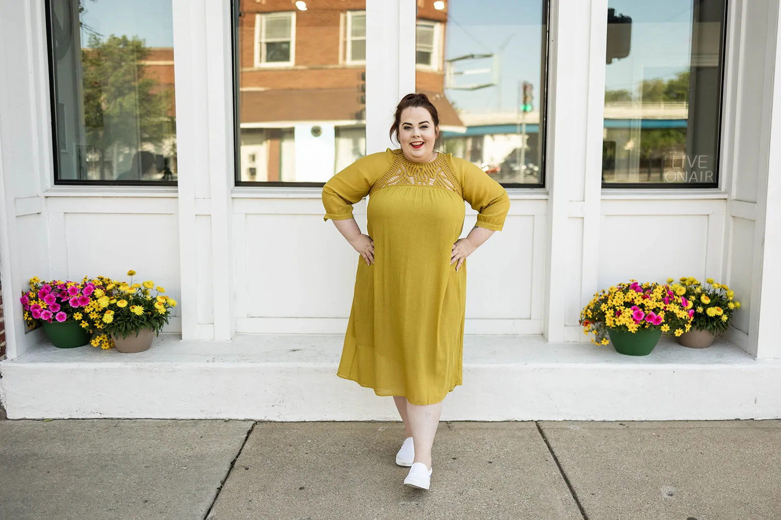 evangeline dress in yellow