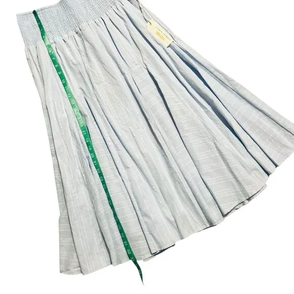 FARMERS MARKET NWT Boho Light Blue Midi Skirt XL