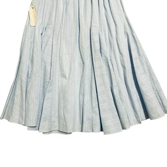 FARMERS MARKET NWT Boho Light Blue Midi Skirt XL