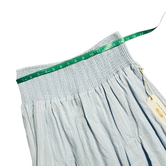 FARMERS MARKET NWT Boho Light Blue Midi Skirt XL
