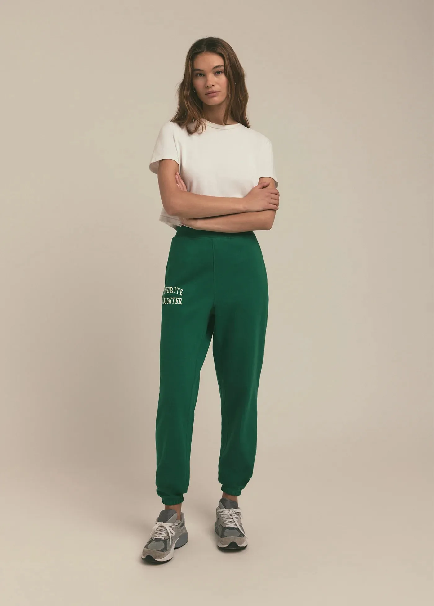 Favorite Daughter Logo Jogger Emerald