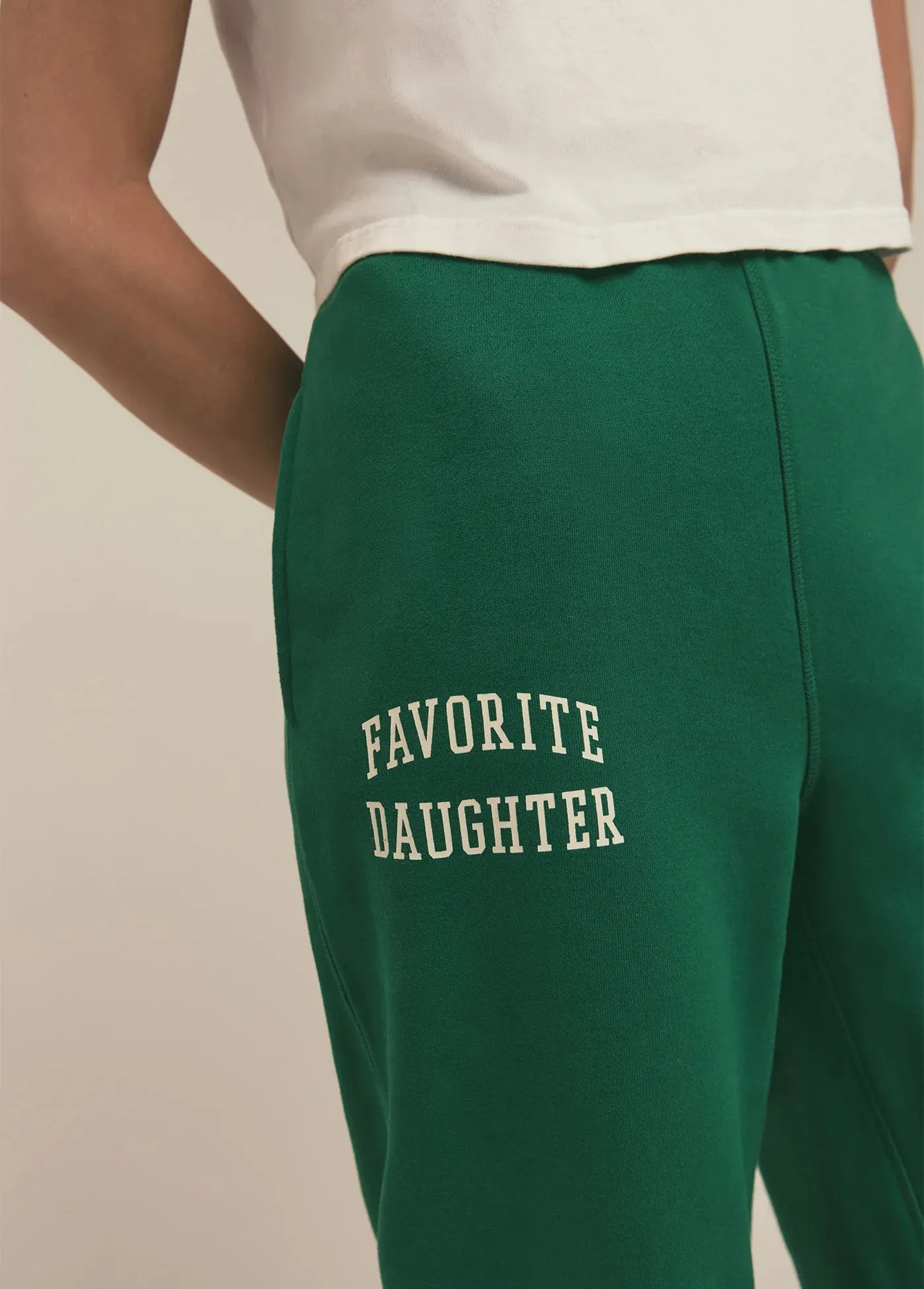 Favorite Daughter Logo Jogger Emerald