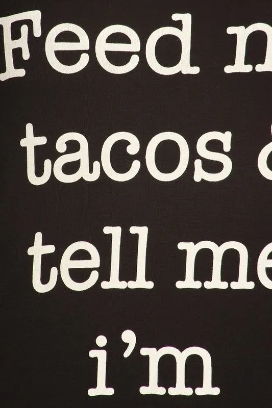 FEED ME TACOS TANK BLACK