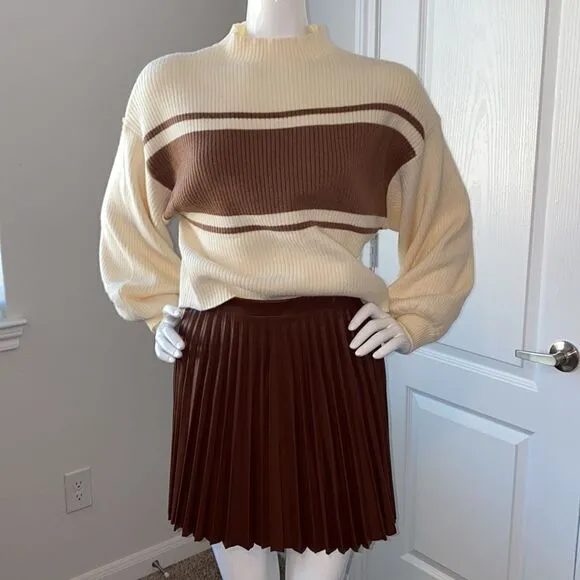 🔥FINAL PRICE!🔥NEW Gilli Pleated Vegan Leather Mini Skirts
