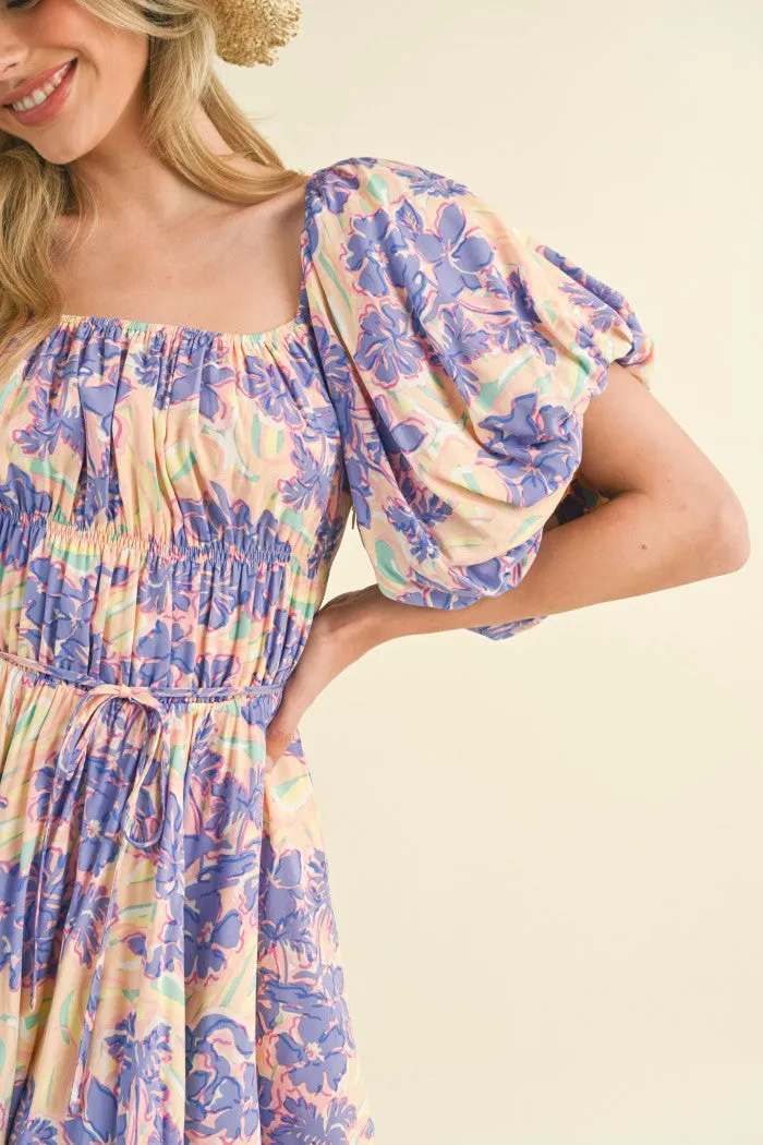 Flair Bubble Sleeve Dress