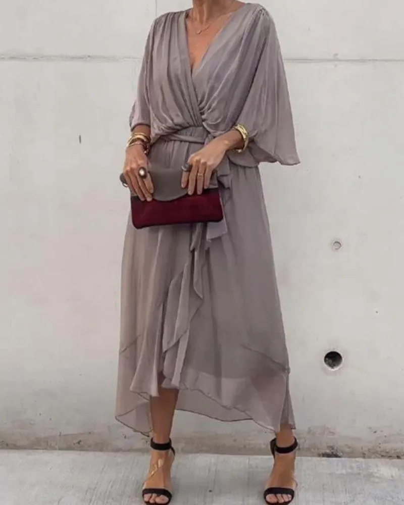 Flowy Belleza™ | Women's Crossed Midi Dress | Lightweight Fabric, Adjustable Straps & Flattering Silhouette