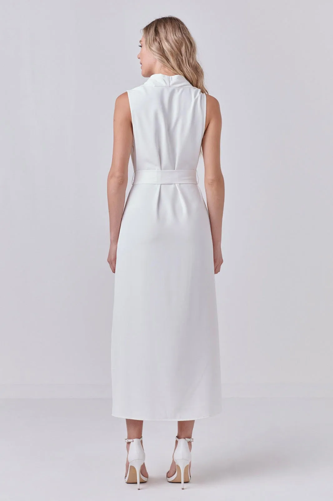 Flowy Neckline Long Dress