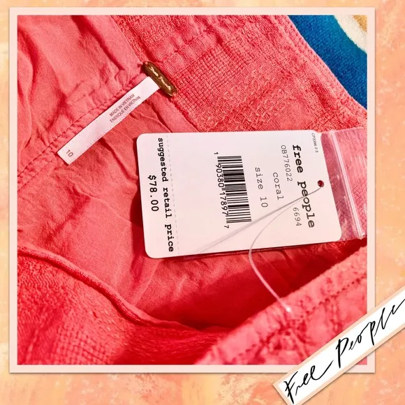 Free People Daze Away Mini Skort in Coral