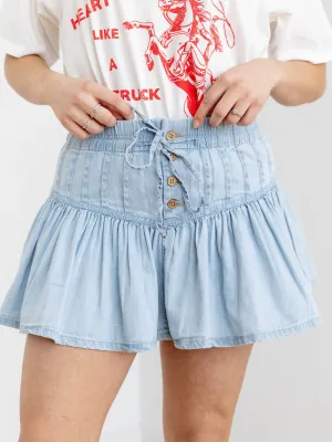 Free People Roselle Denim Mini Skirt