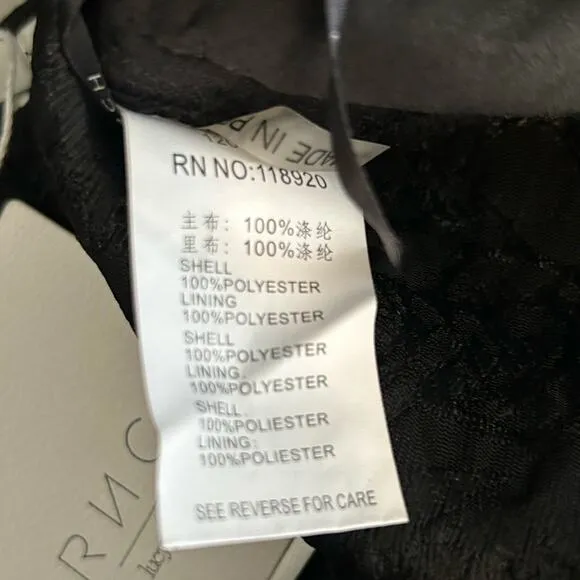 FRNCH Lucy Paris Black Embroidered Pleated Mini Skirt NWT Size Medium