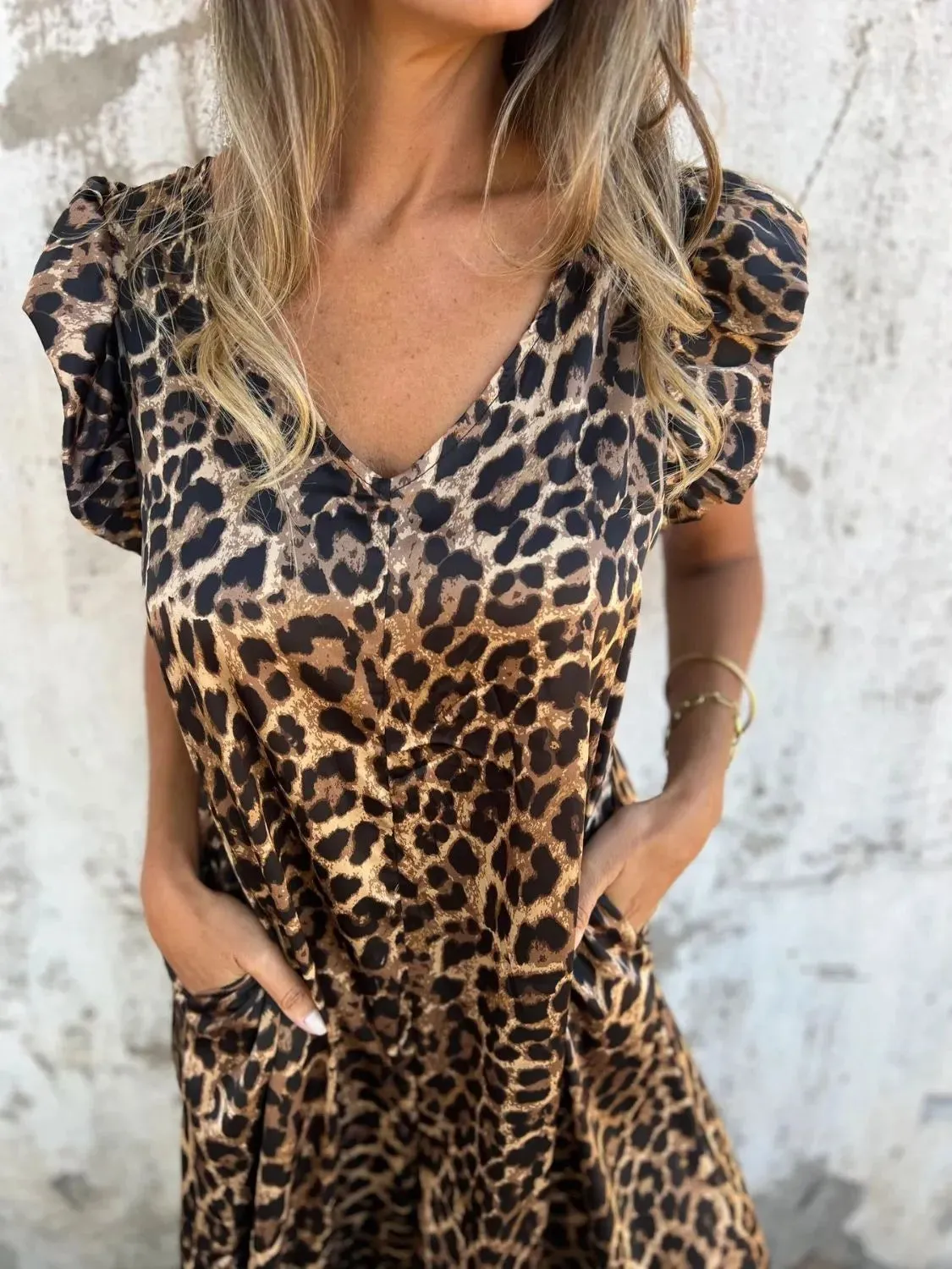 Full Size V-Neck Cap Sleeve Wide Leg Jumpsuit Plus Size