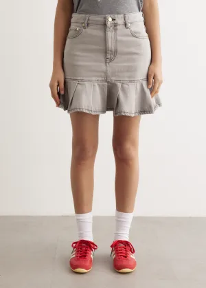 Future Denim Pleated Mini Skirt