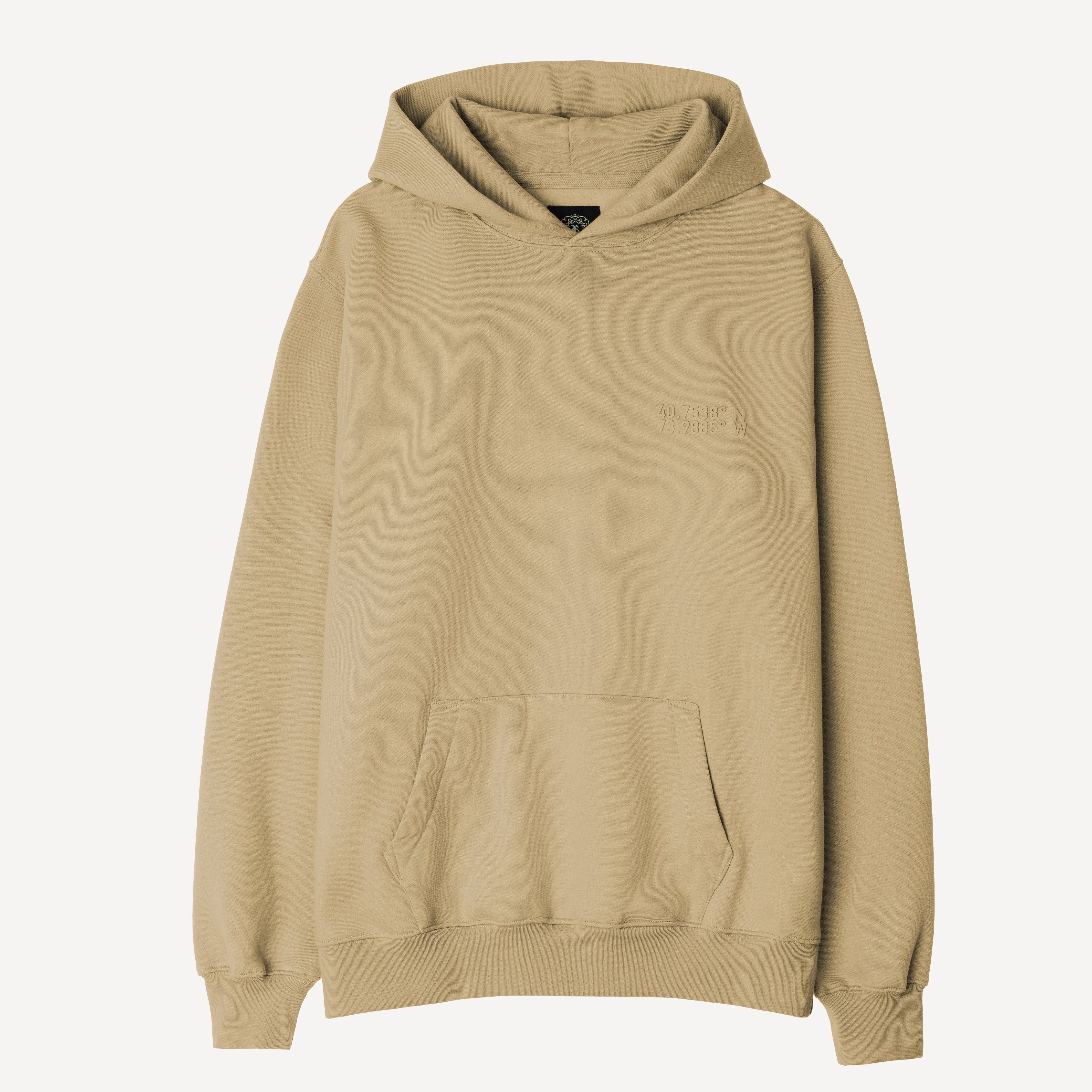 Gender Neutral Oversized Fleece Hoodie - Pale Khaki