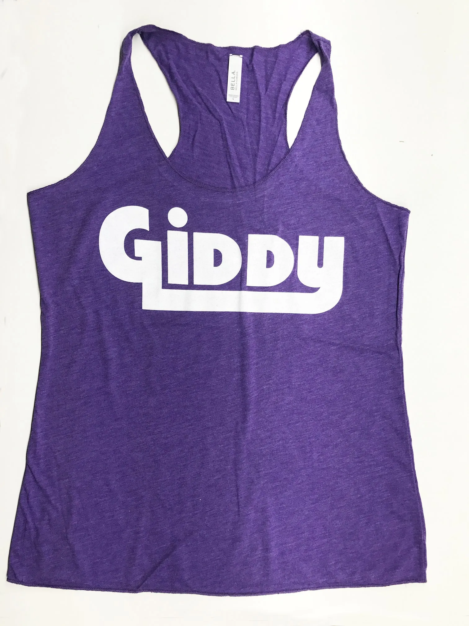 GIDDY Triblend Ladies Racerback Purple Tank