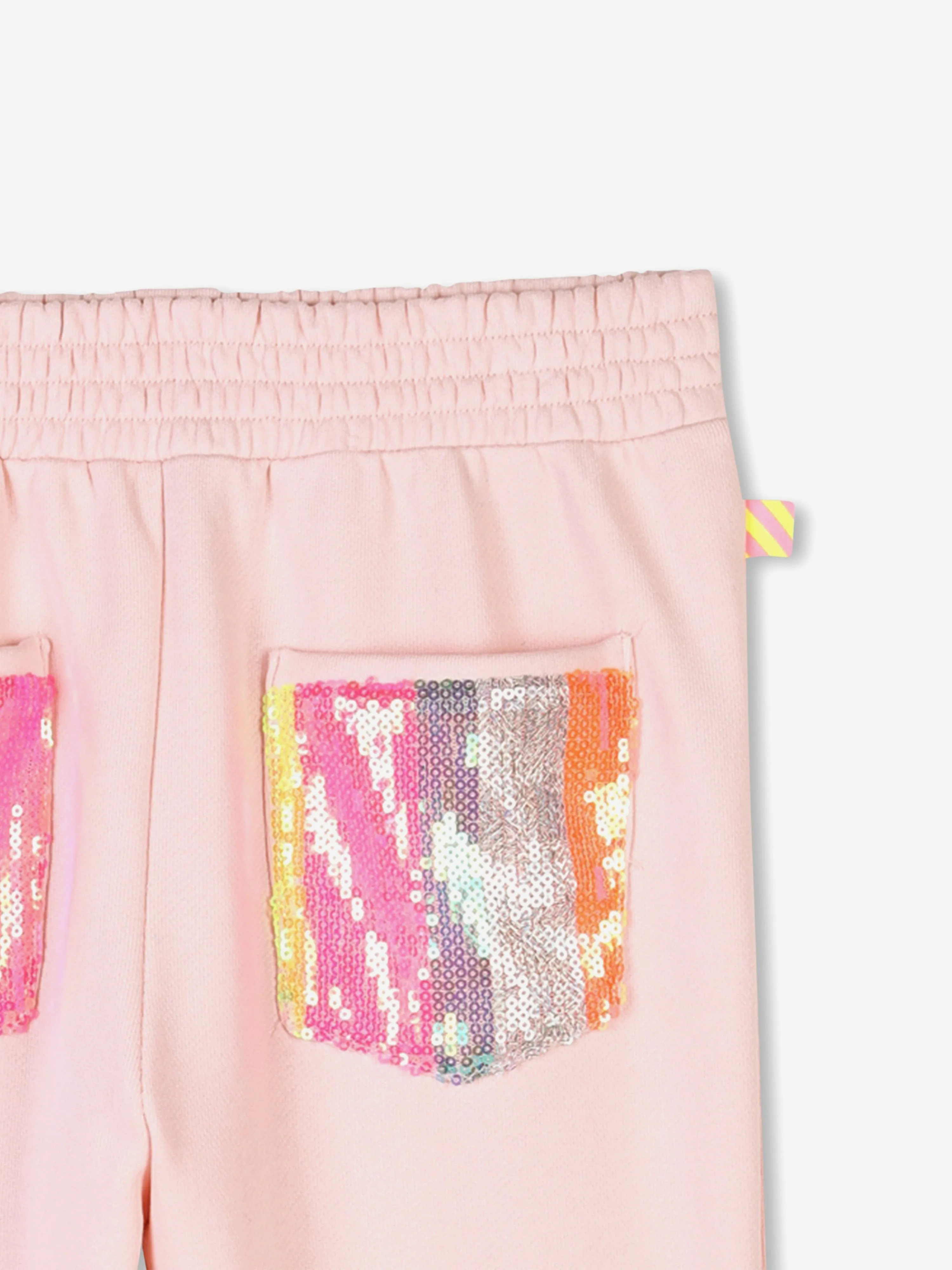 Girls Sequin Pocket Joggers in Pink
