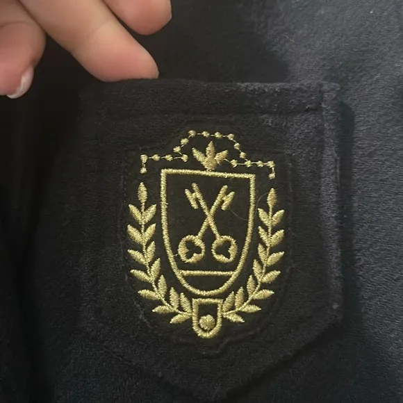 Gorgeous wool navy Zara coat size small