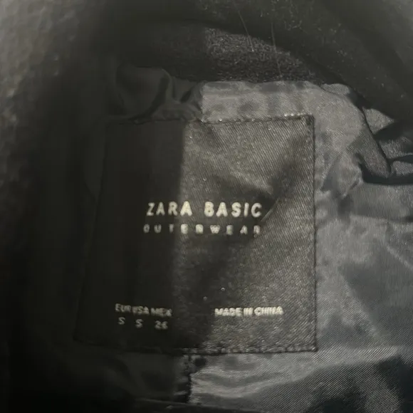 Gorgeous wool navy Zara coat size small