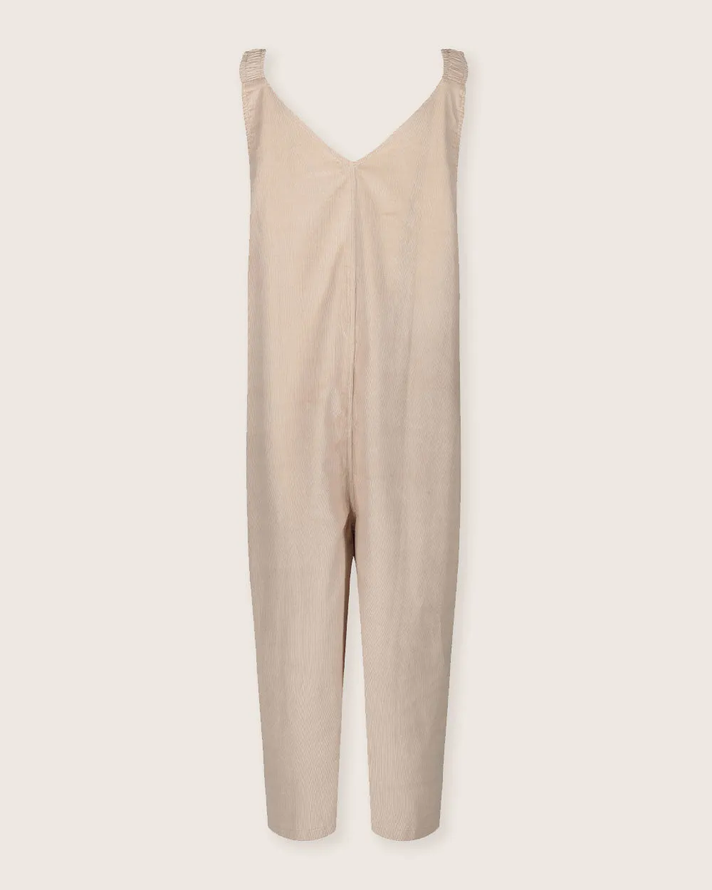 Grace Beige Wide Leg Jumpsuit