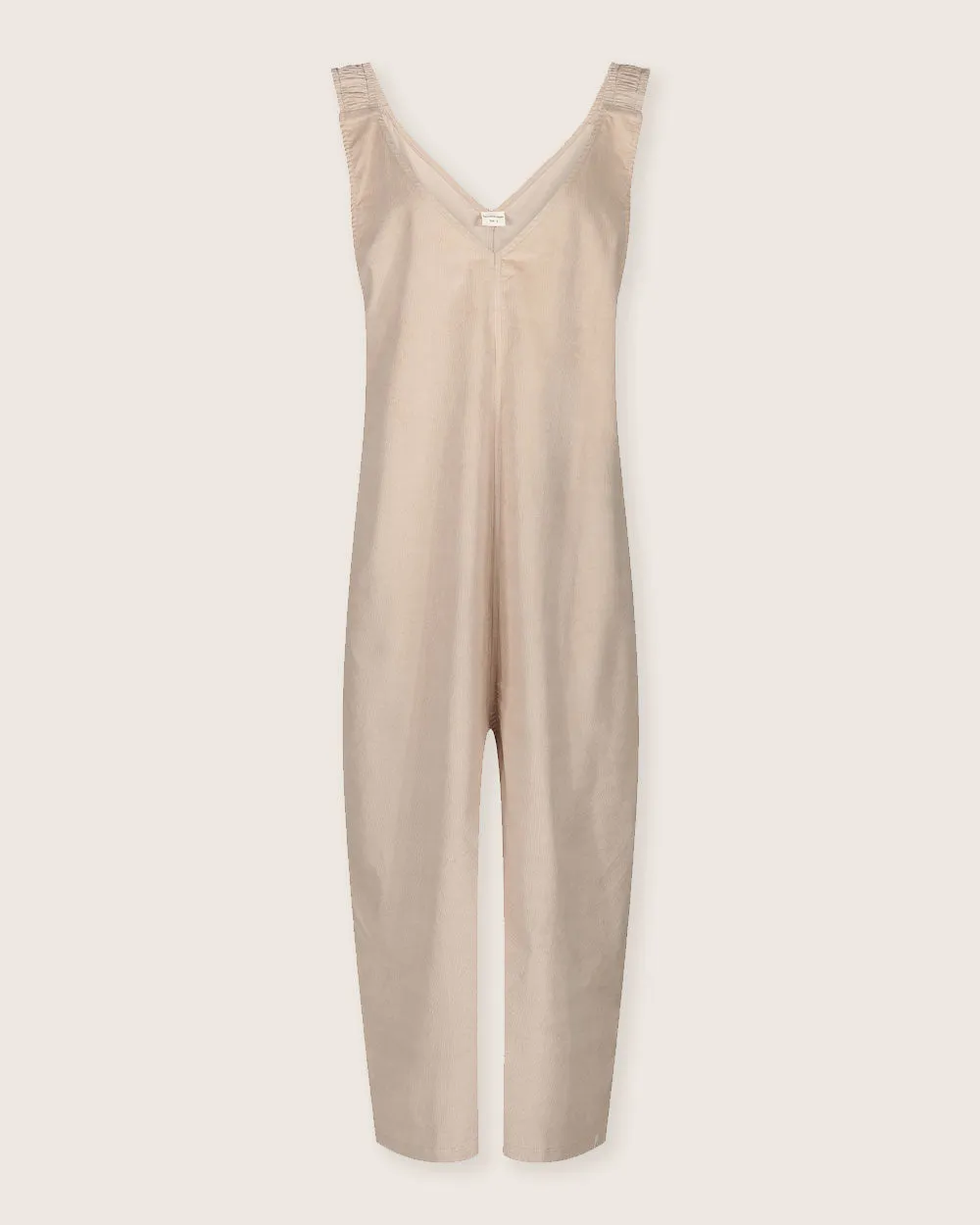Grace Beige Wide Leg Jumpsuit