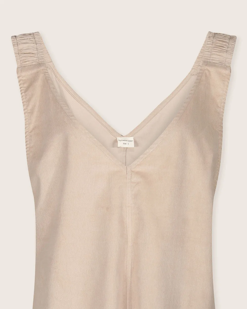 Grace Beige Wide Leg Jumpsuit