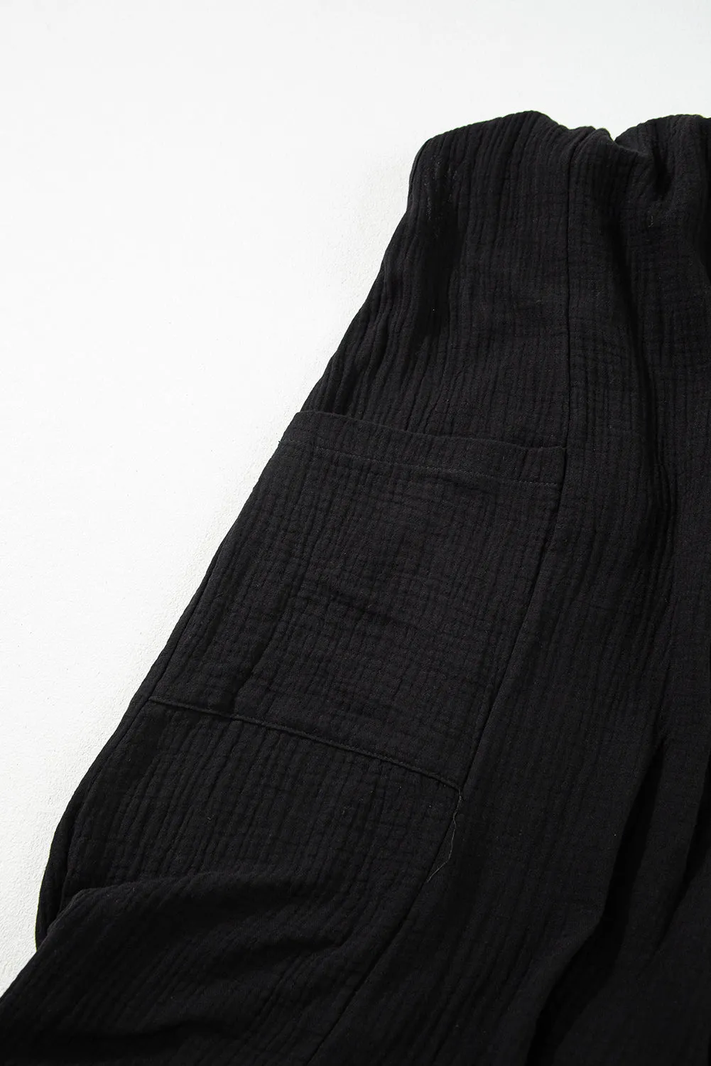 Gray Wide Leg Ruffle Jumpsuit