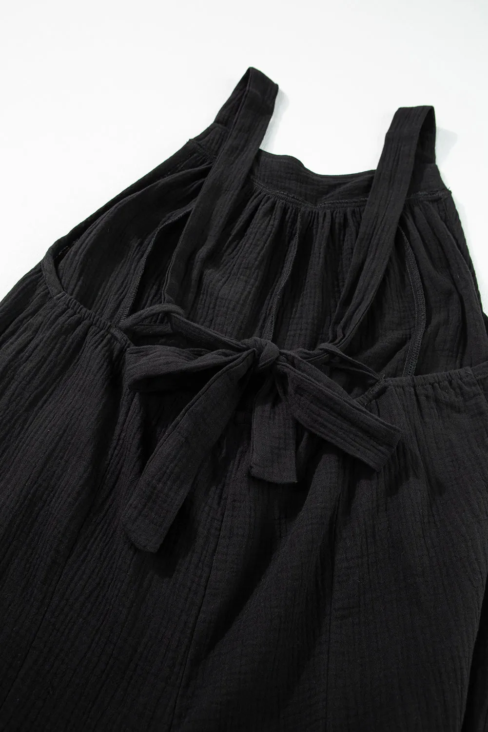 Gray Wide Leg Ruffle Jumpsuit