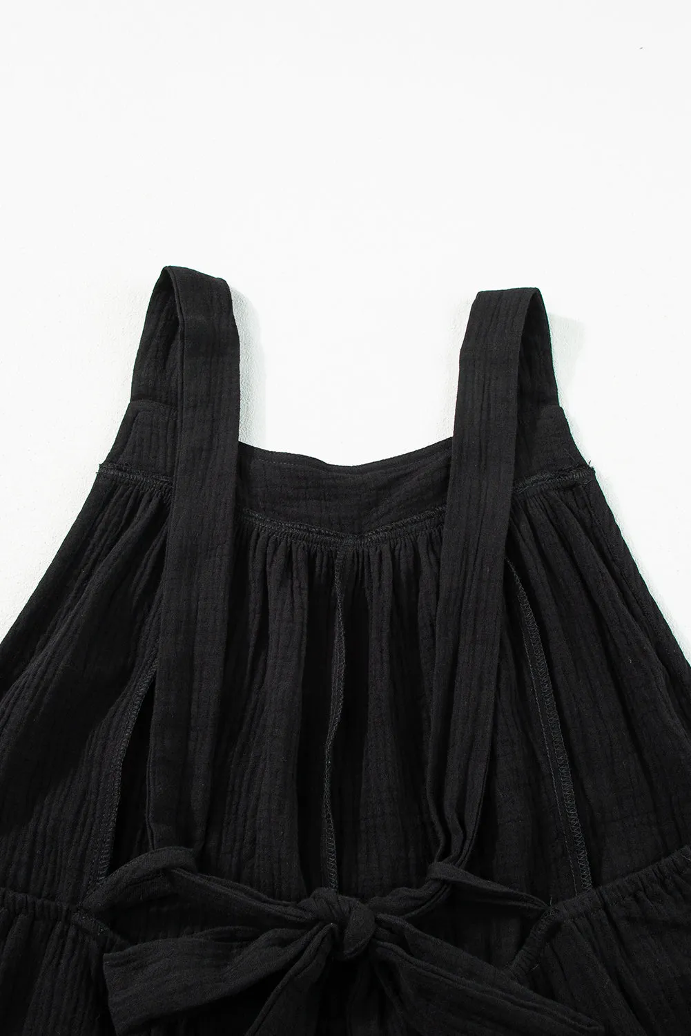 Gray Wide Leg Ruffle Jumpsuit
